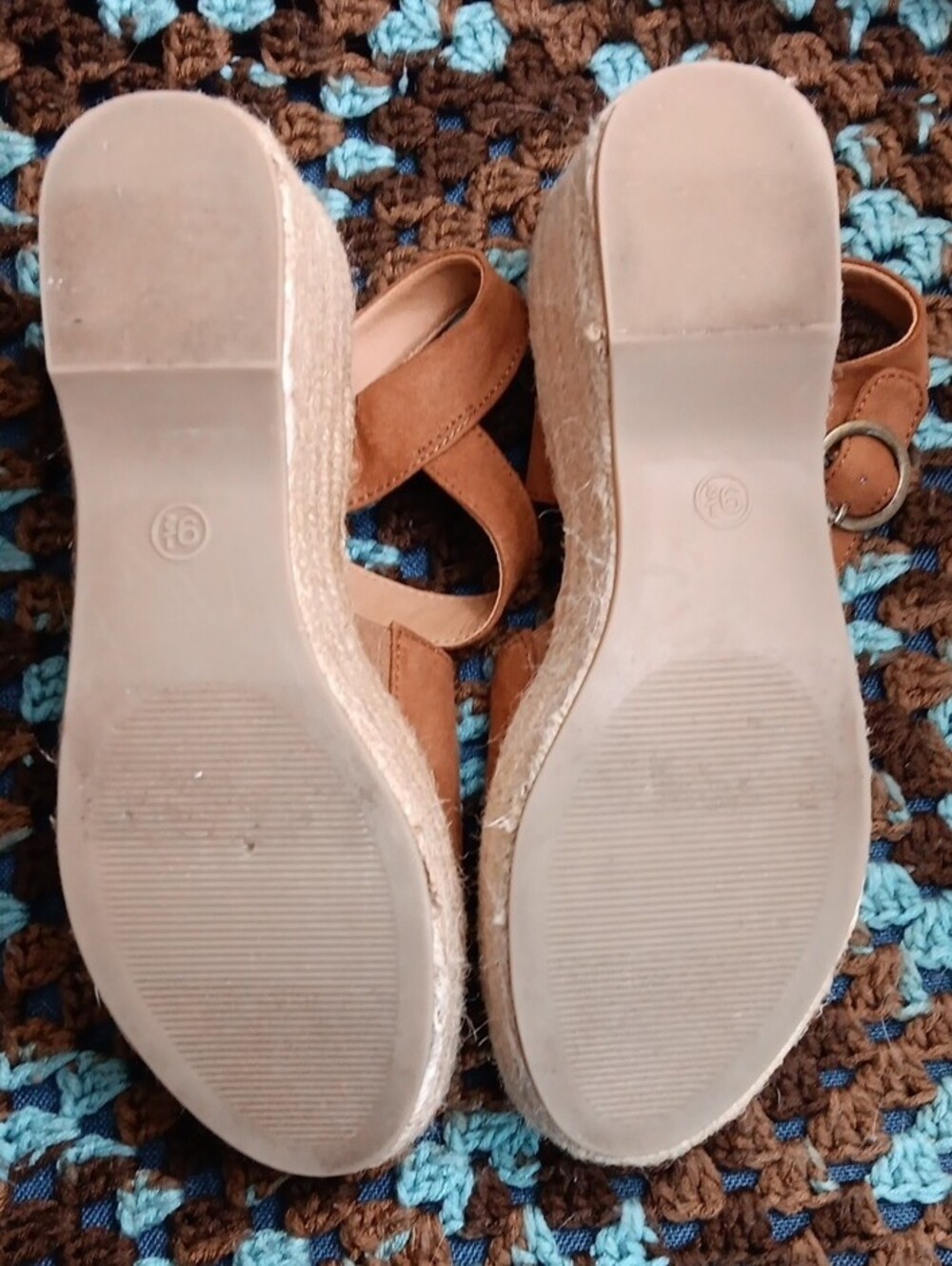 Universal Thread Brown Espadrille Platform Sandals - Picture 5 of 14